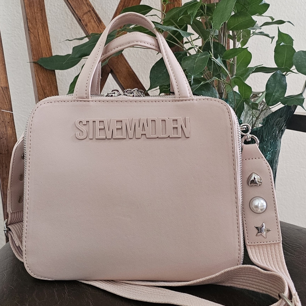 NWT Steve Madden Bdafnee Triple Compartment Satchel pink